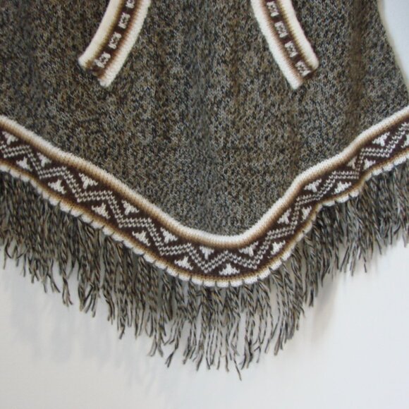 Kactus Artesanias Alpaca Hoodie Sweater Peru Aztec Fringe Soft Pullover Medium - Picture 10 of 15